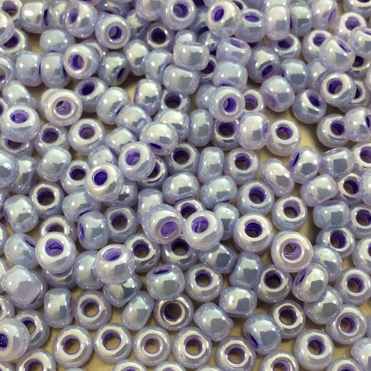 Size 6/0 Glossy Finish Ceylon Lilac Purple Genuine Miyuki Glass Seed Beads - Sold by 20 Gram Tubes (Approx. 200 Beads per Tube) - (6-9538)