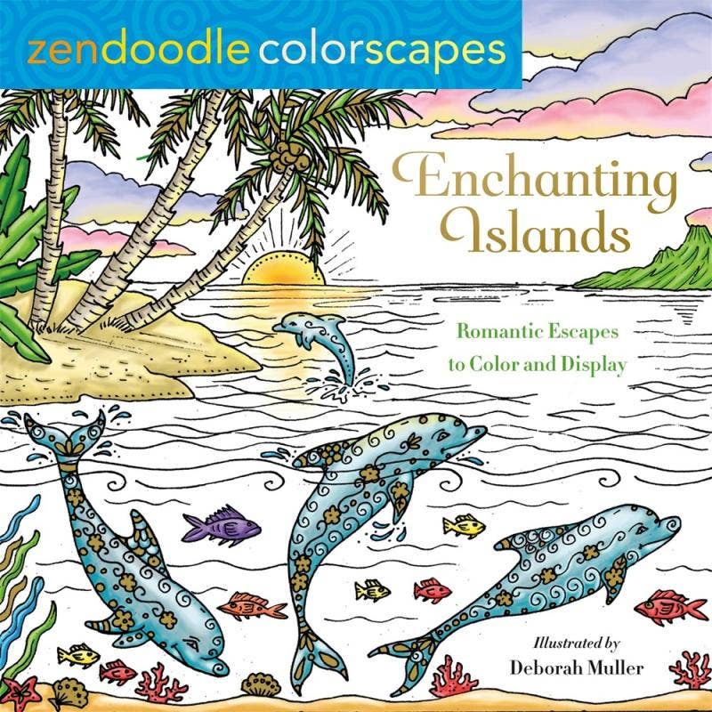 Zendoodle Colorscapes: Enchanting Islands