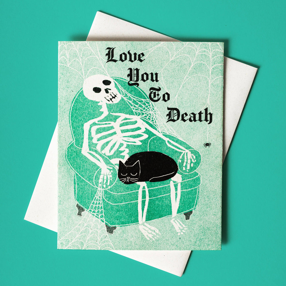 Love You To Death - Risograph Greeting Card