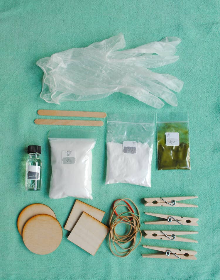 
                      
                        Shibori Dyeing Kits
                      
                    