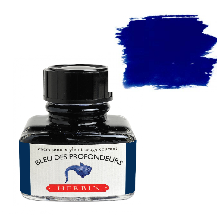 Deep Blue Herbin Fountain Pen Ink 30ml Bottle -35 Colors