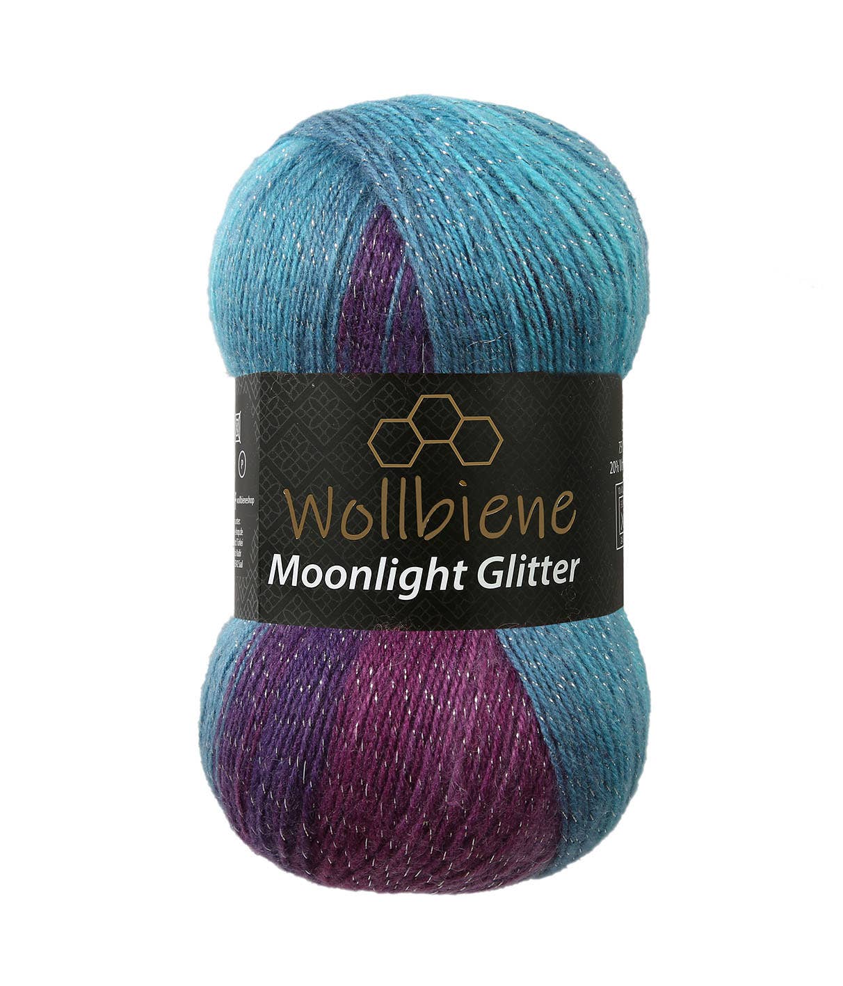 Wollbiene - Wollbiene Moonlight Glitter Batik Häkeln Strickwolle