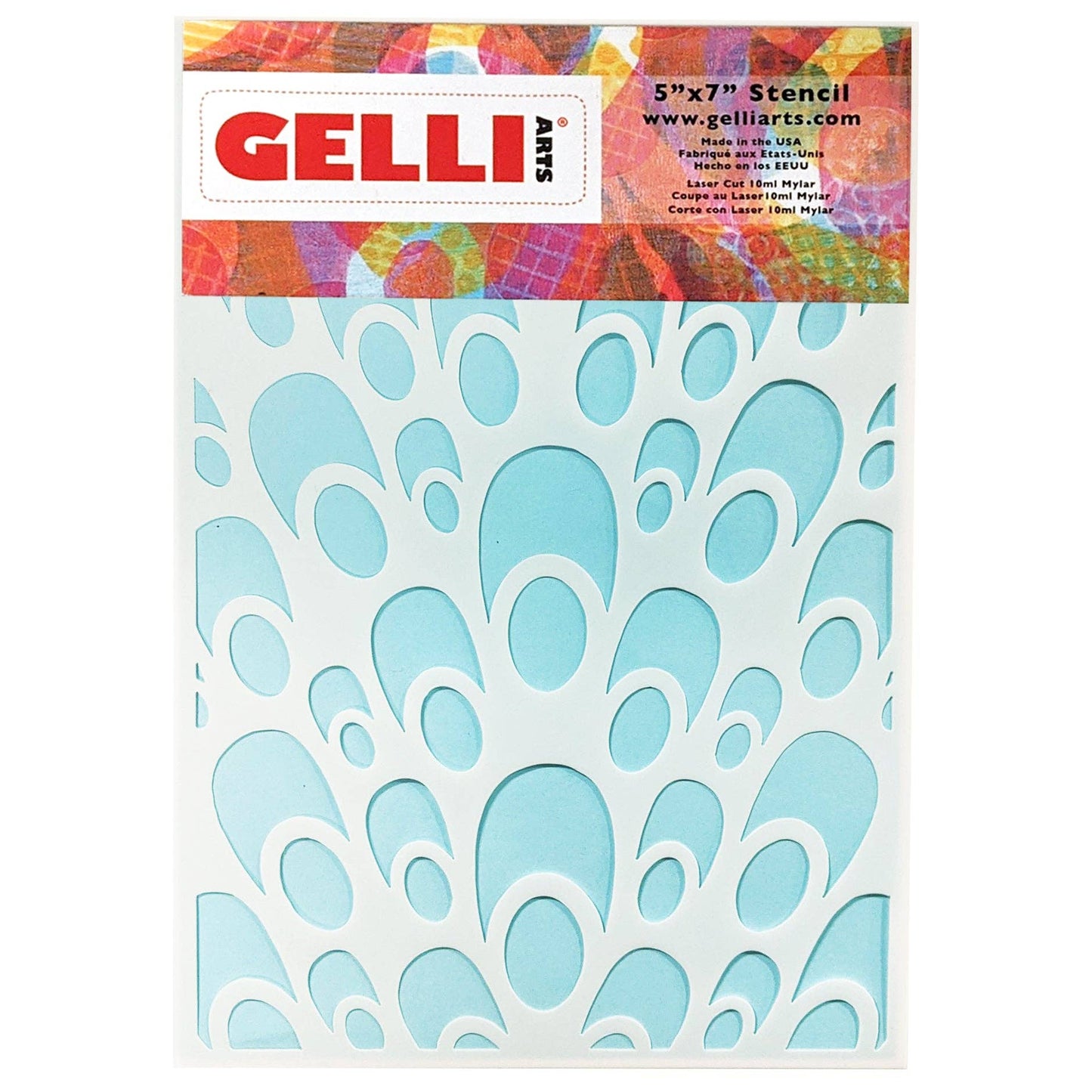 Gelli Arts - NEW Peacock Stencil - Designed to print with 5x7 Gelli Arts® printing plate