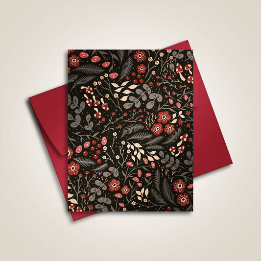 Winter Floral - Greeting Card