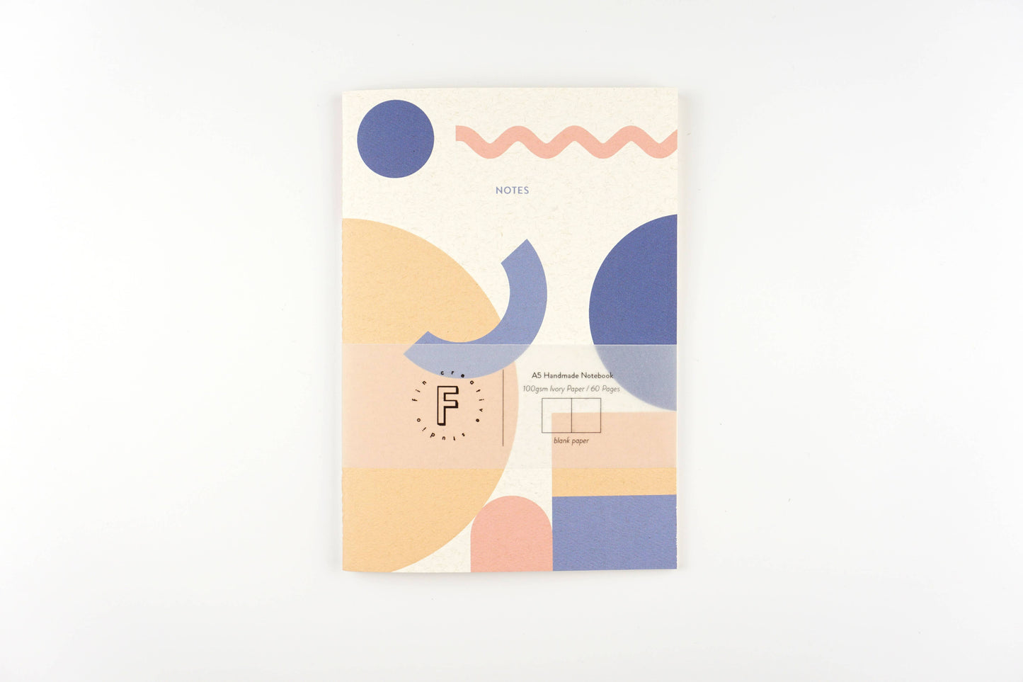 Flow Orange Notebook - Abstract Patterned