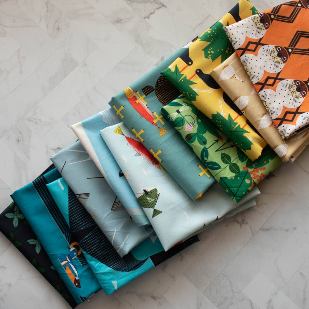 Charley Harper Glacier Bay Fat Quarter Bundle, 12 Total