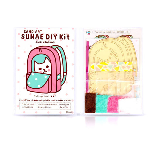 【SUNAE(sand art) DIY Kit】Cat in a Backpack
