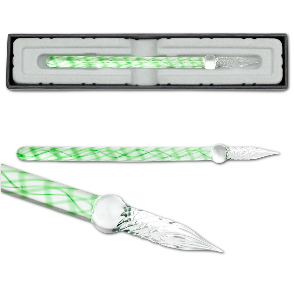 Herbin Glass Dip Pens: Swirl - Vert Pre