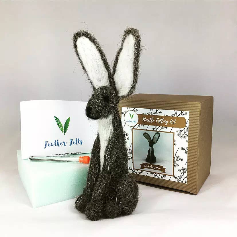 Grey Hare - Needle Felting Kit