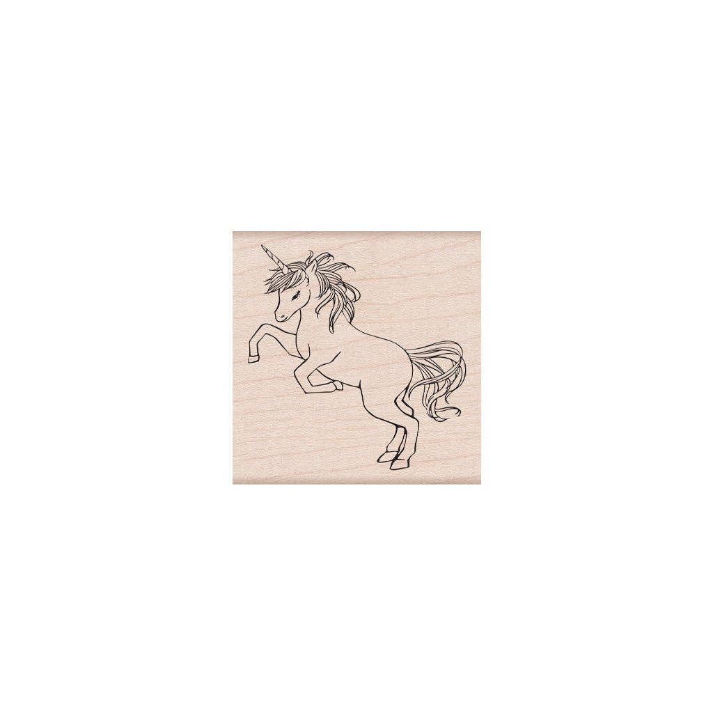 Wild Unicorn Handmade Rubber Stamp