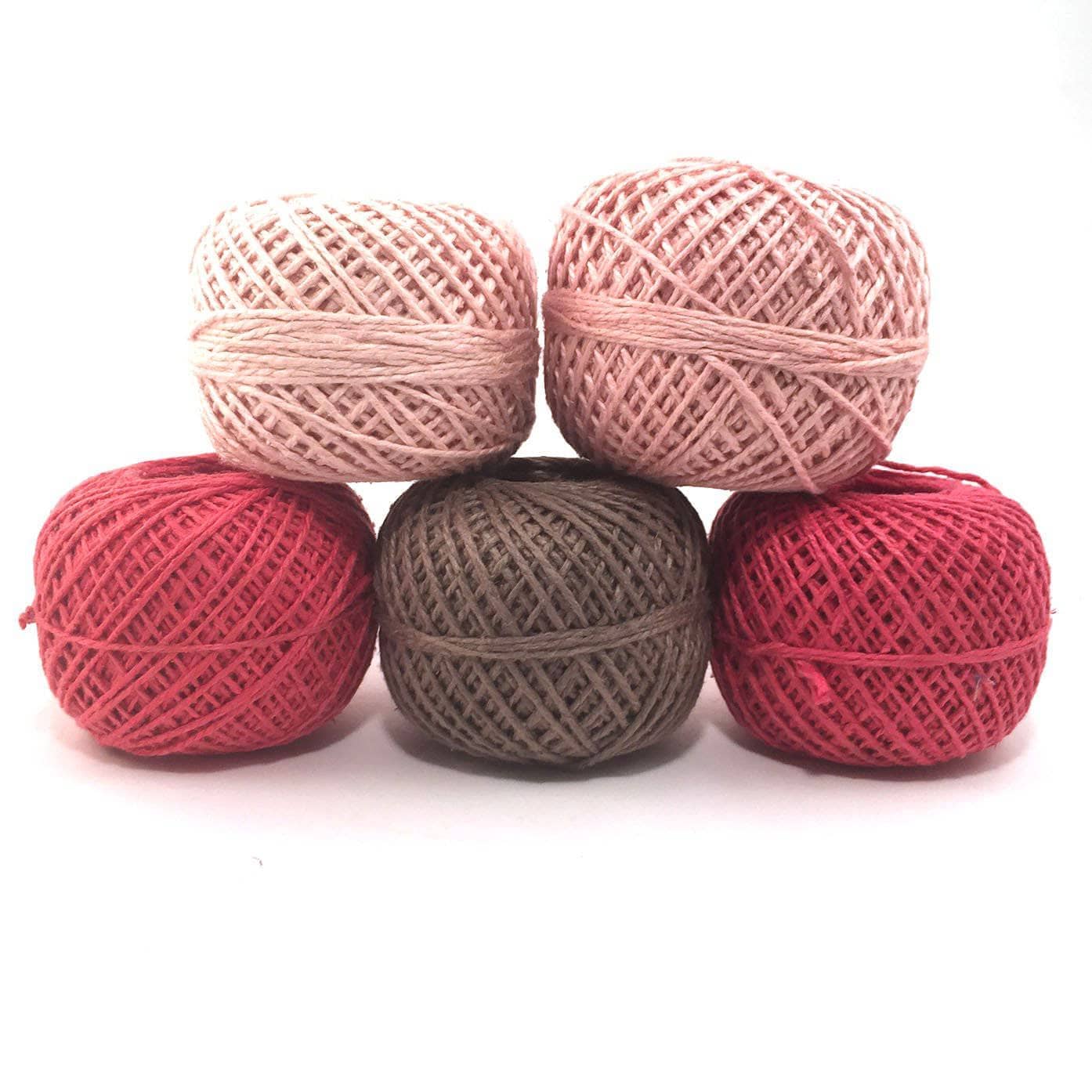 DK Weight Naturally Herbal Dyed Recycled Silk Yarn Packs