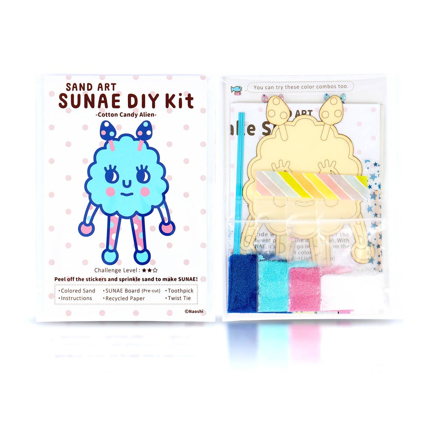 【SUNAE(sand art) DIY Kit】 Alien Cotton Candy