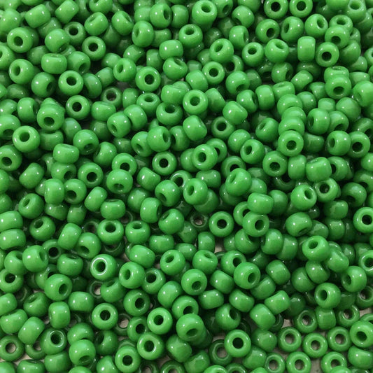 Only Beads - Size 8/0 Glossy Finish Opaque Jade Green Genuine Miyuki Glass Seed Beads - Sold by 22 Gram Tubes (Approx. 900 Beads per Tube) - (8-9411)