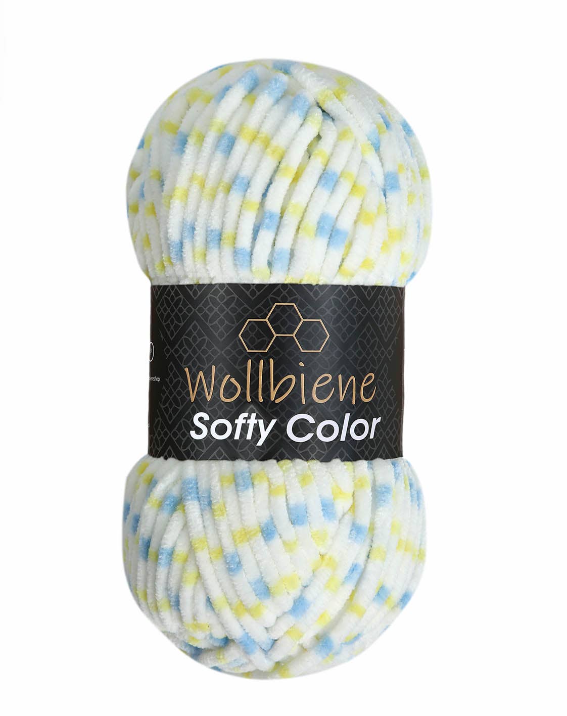 Wollbiene - Softy Color Chenille Wolle 100gr farbig Stricken Hobby DIY