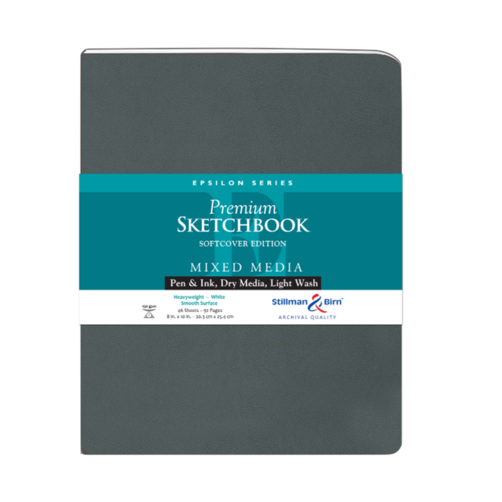Stillman & Birn Mixed Media Sketchbook - Epsilon Series: 8 x 10 Portrait SOFTCOVER