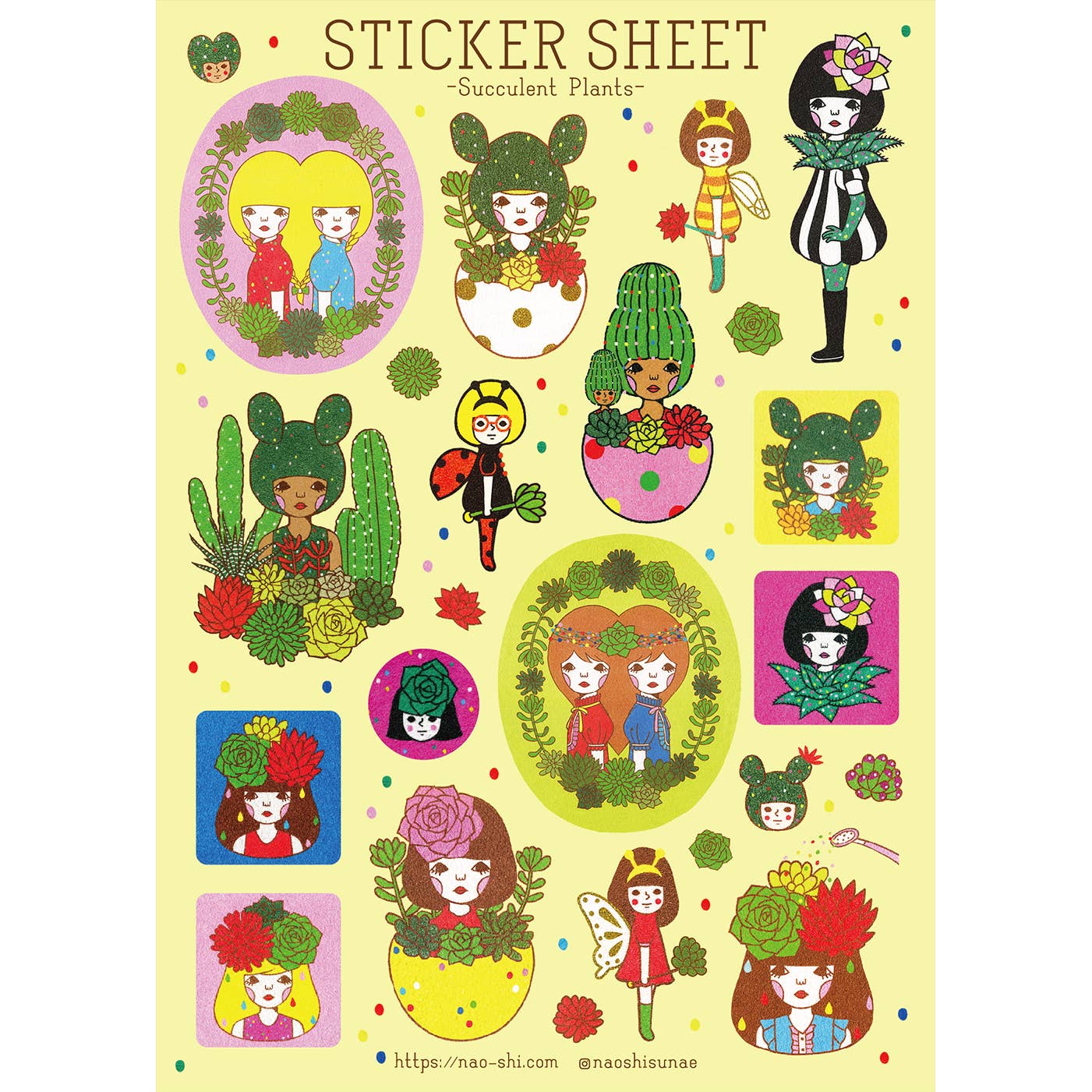 【Sticker Sheet】Succulent Plants