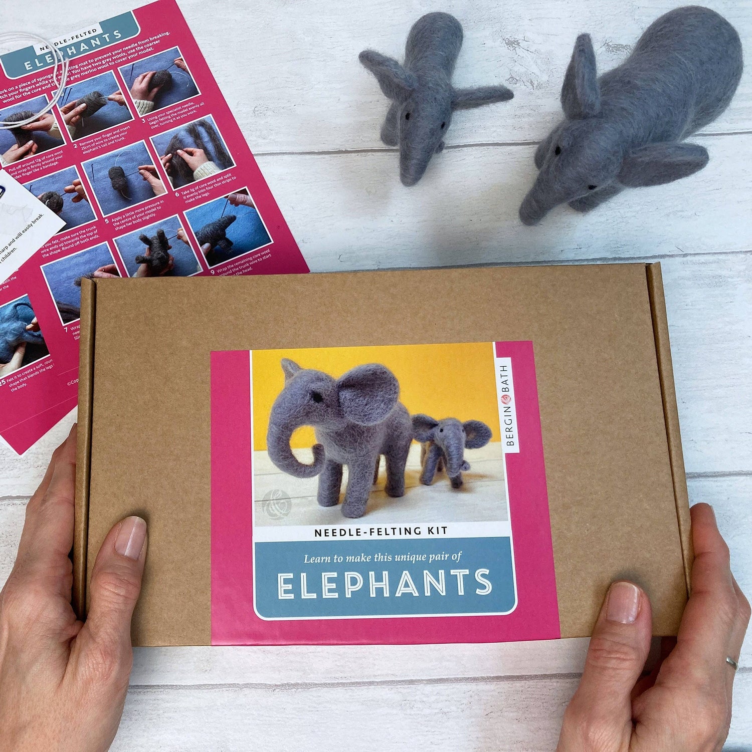 Needle Felted Elephant Kit. A Gorgeous Craft Set For Adults. – Brainstorm  Art Supply