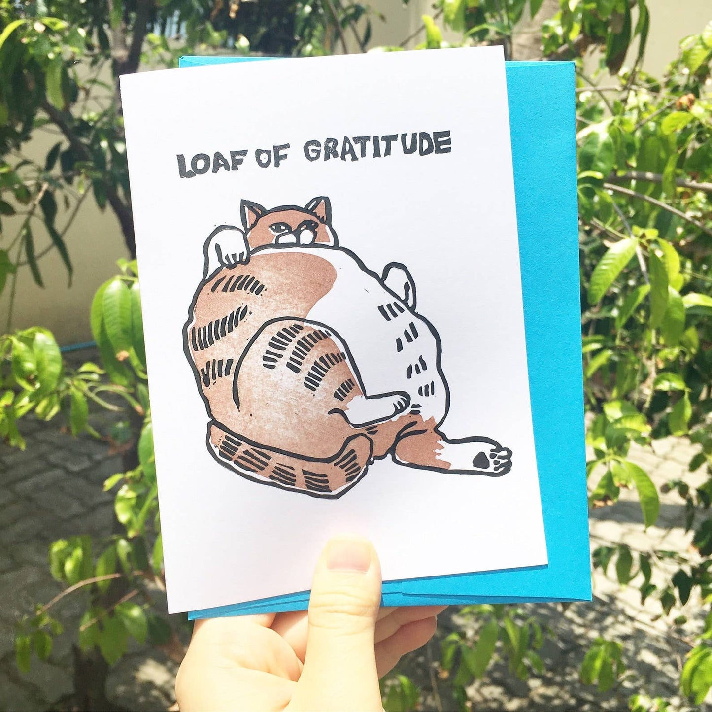 Hand-printed Card - Loaf of Gratitude