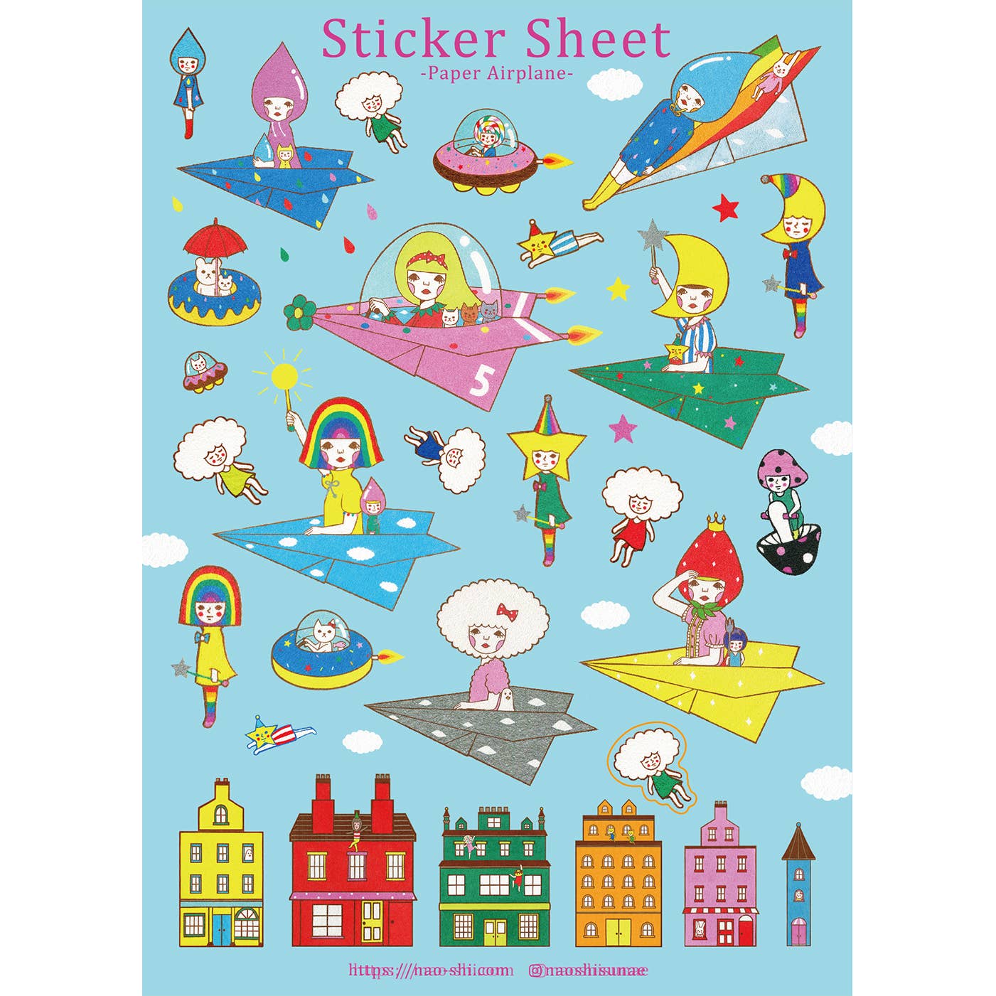 【Sticker Sheet】Paper Airplane