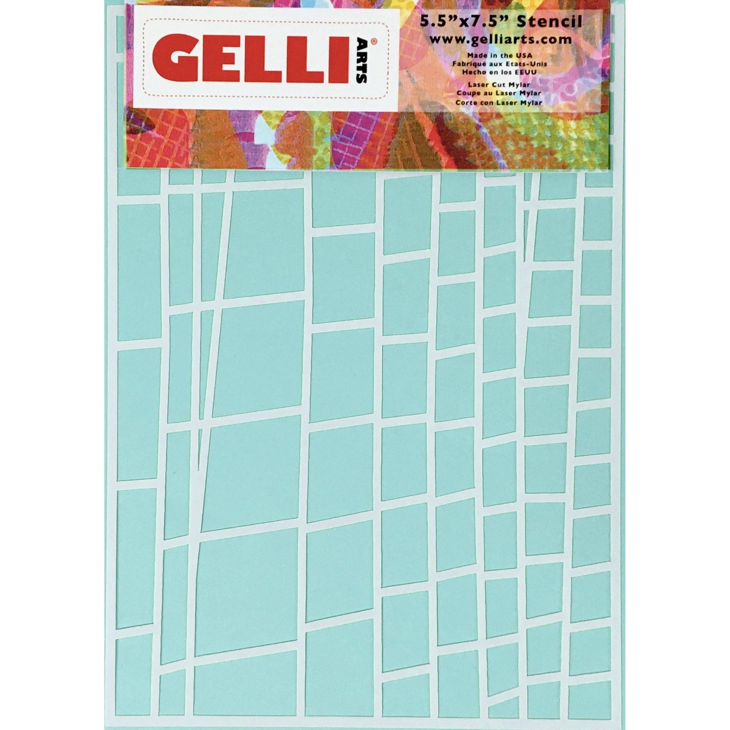Gelli Arts - Ladder Stencil - Designed to print with 5x7 Gelli Arts® printing plate