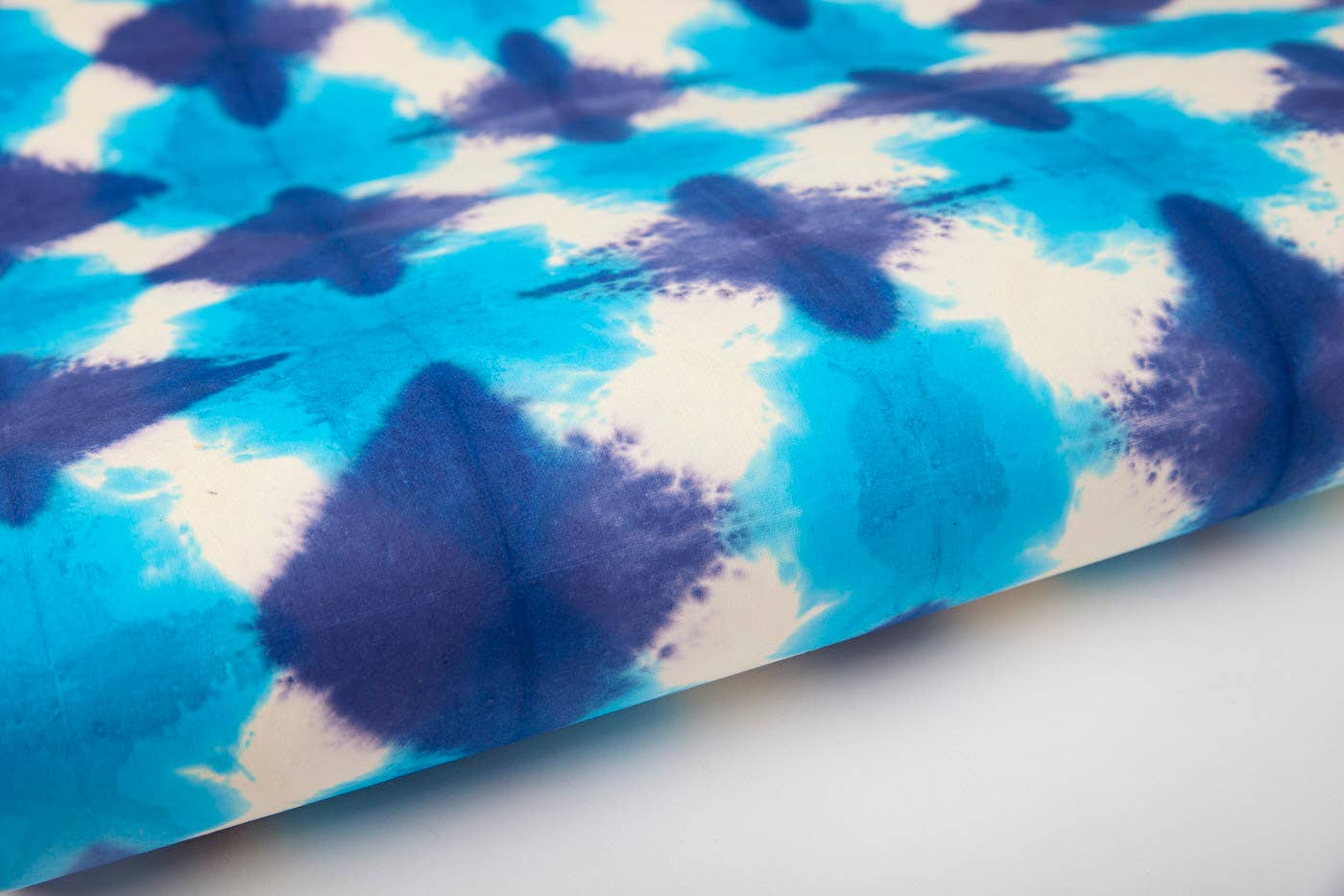 Pyramidal Turquoise/Navy - Hand Tie Dyed Gift Wrap Sheets