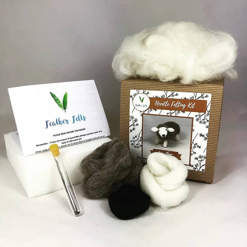 Grey Sheep - Needle Felting Kit