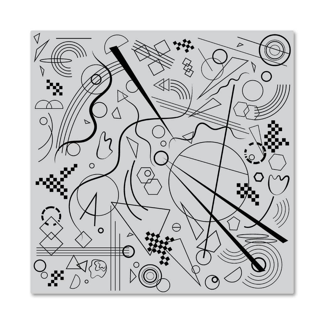 Abstract Expressionist Handmade Rubber Cling Stamp