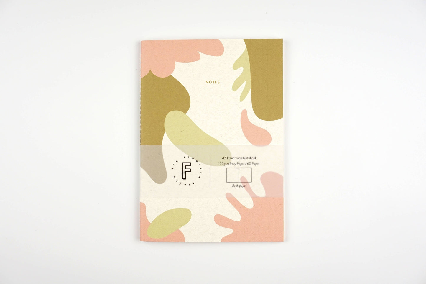Corals Green Notebook - Abstract Patterned