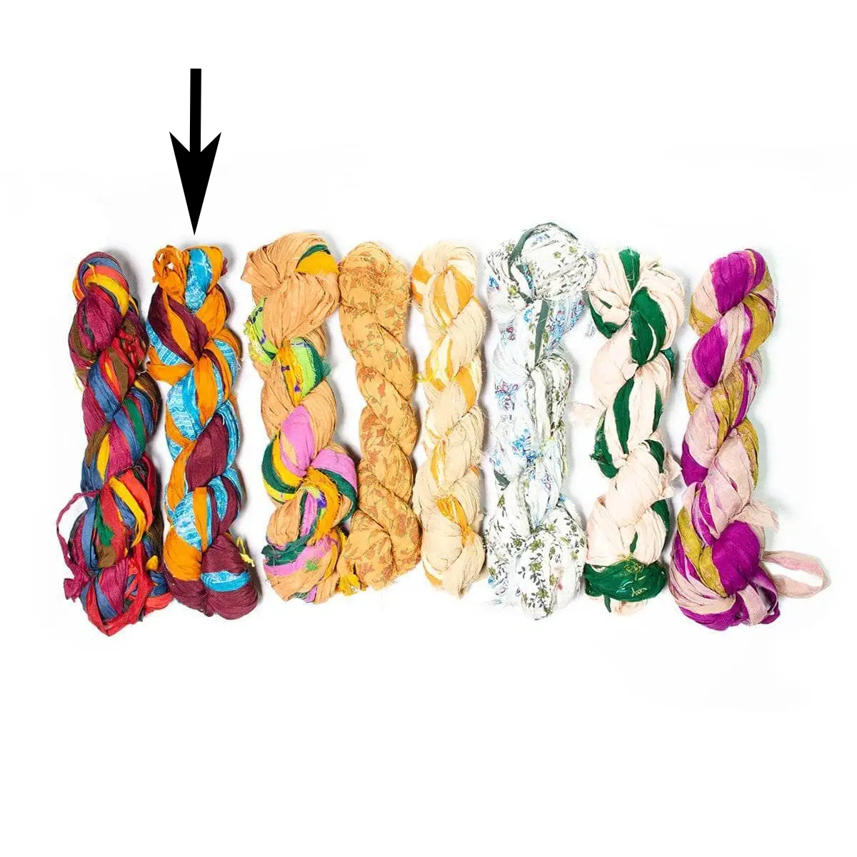 Warm Neutrals 5 styles Darn Good Yarn - Chiffon Ribbon Yarn - Single Skein