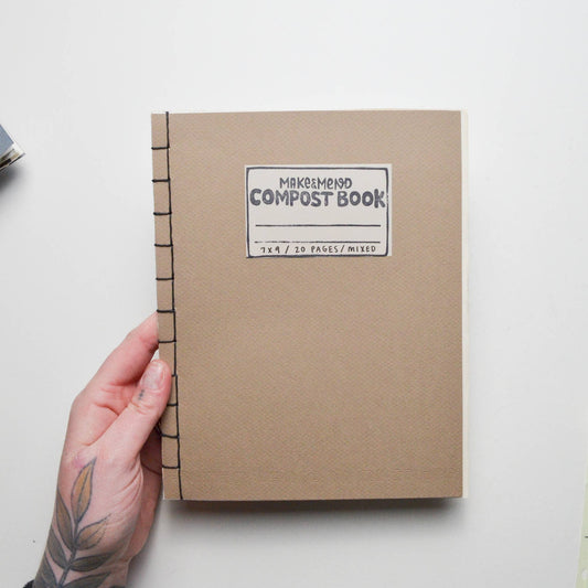 6" x 8" Compost Hand-Bound Notebook
