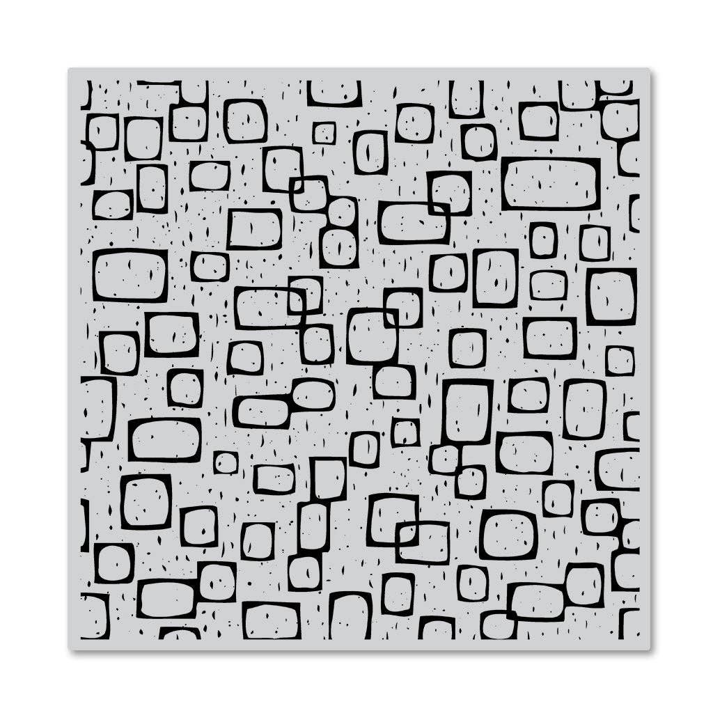 Abstract Frames Handmade Rubber Cling Stamp