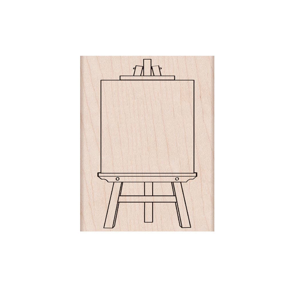 Painting Easel Handmade Rubber Stamp