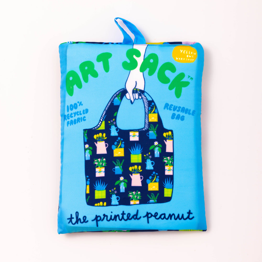 Houseplants Art Sack by Printed Peanuts - Eco-Friendly Tote