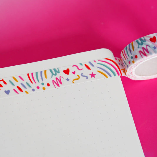 Playful Abstract Shapes Colourful Washi Tape