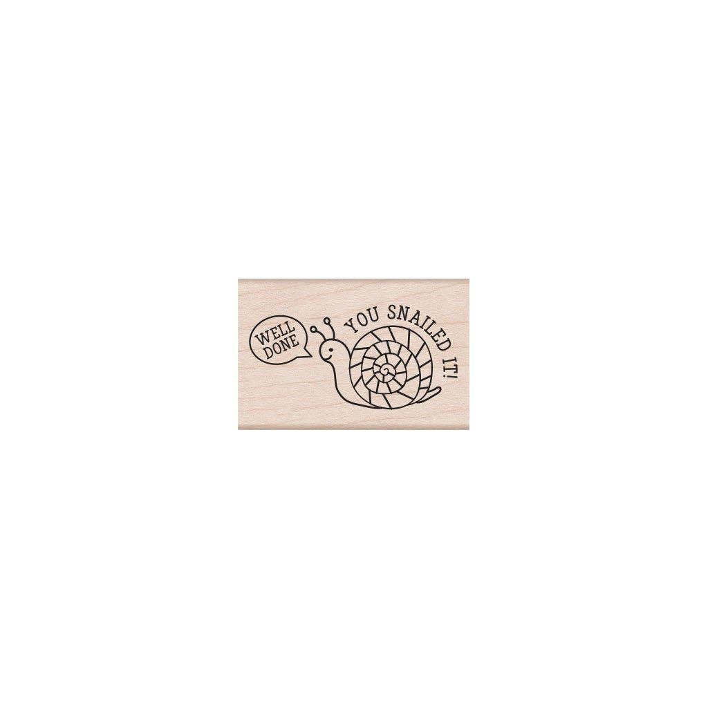 Snailed It Handmade Rubber Stamp