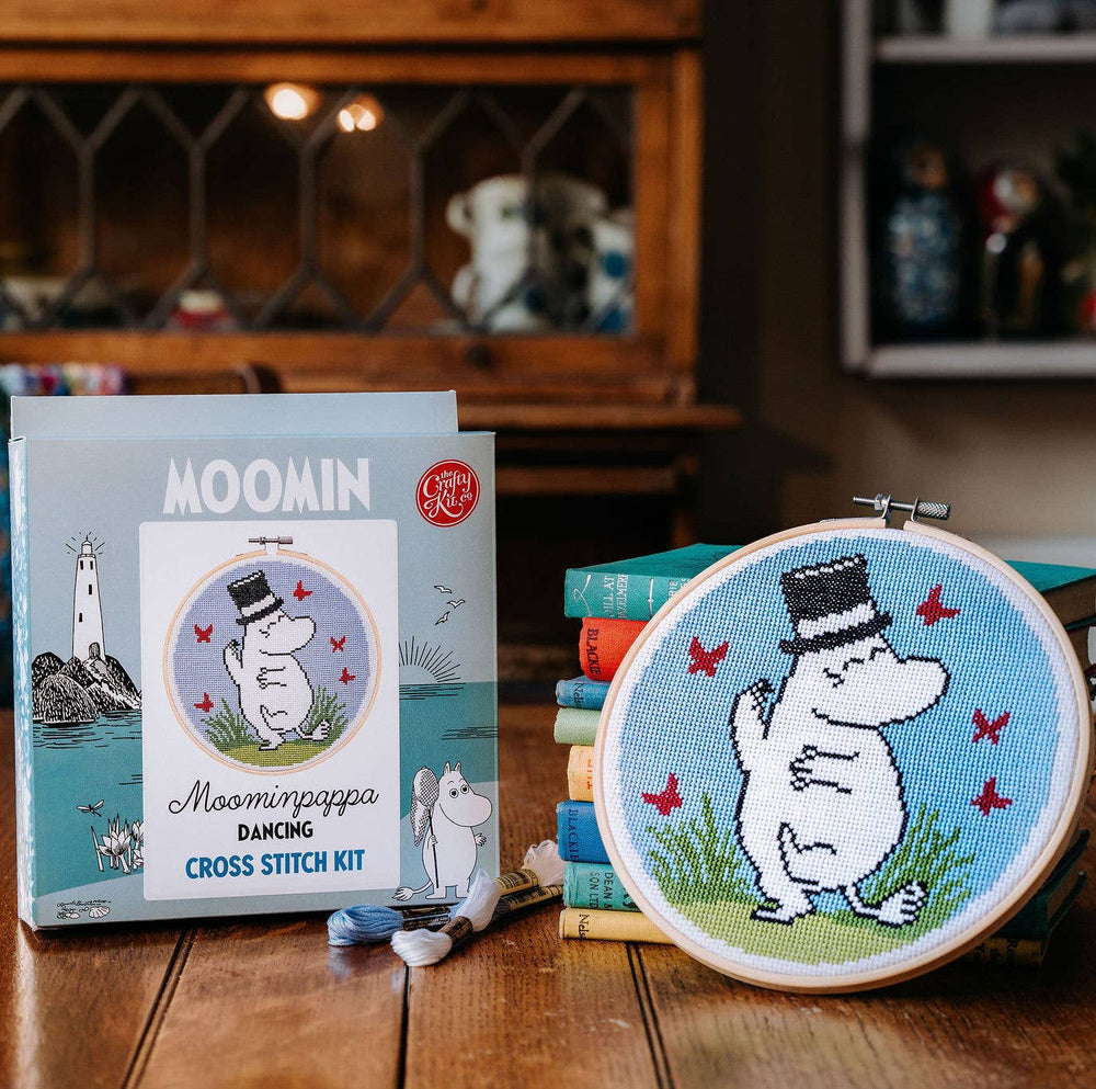 Moomin Cross Stitch Kit - Moominpappa Dancing