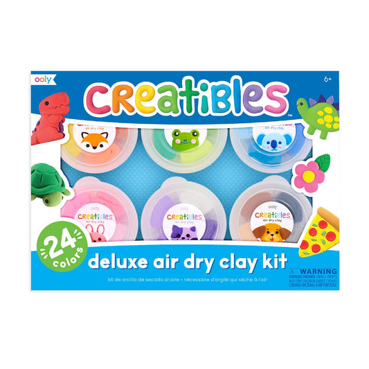 OOLY - Creatibles D.I.Y. Air-Dry Clays Kit (Set of 24 Colors + 3 To