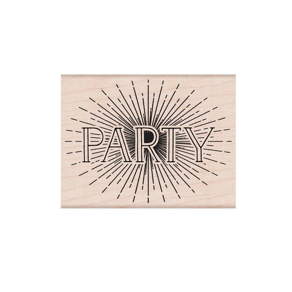 Party Handmade Rubber Stamp