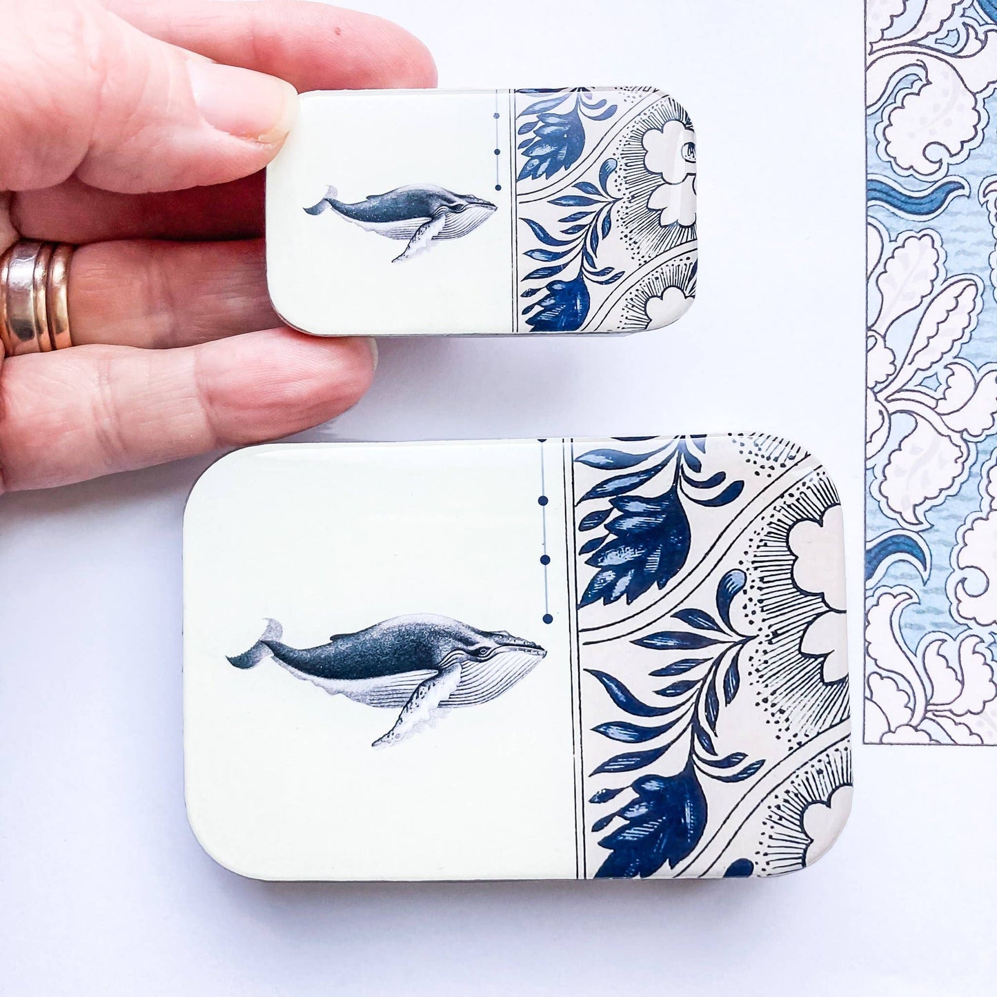 Small Whale Notions Tin