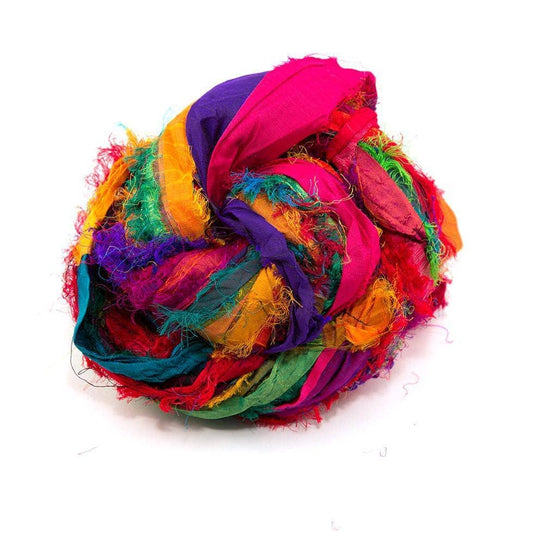 Sari Silk Ribbon 1/2 to 1 wide 5 yds Hand Dyed Rainbow – Sweet Horse  Design Co