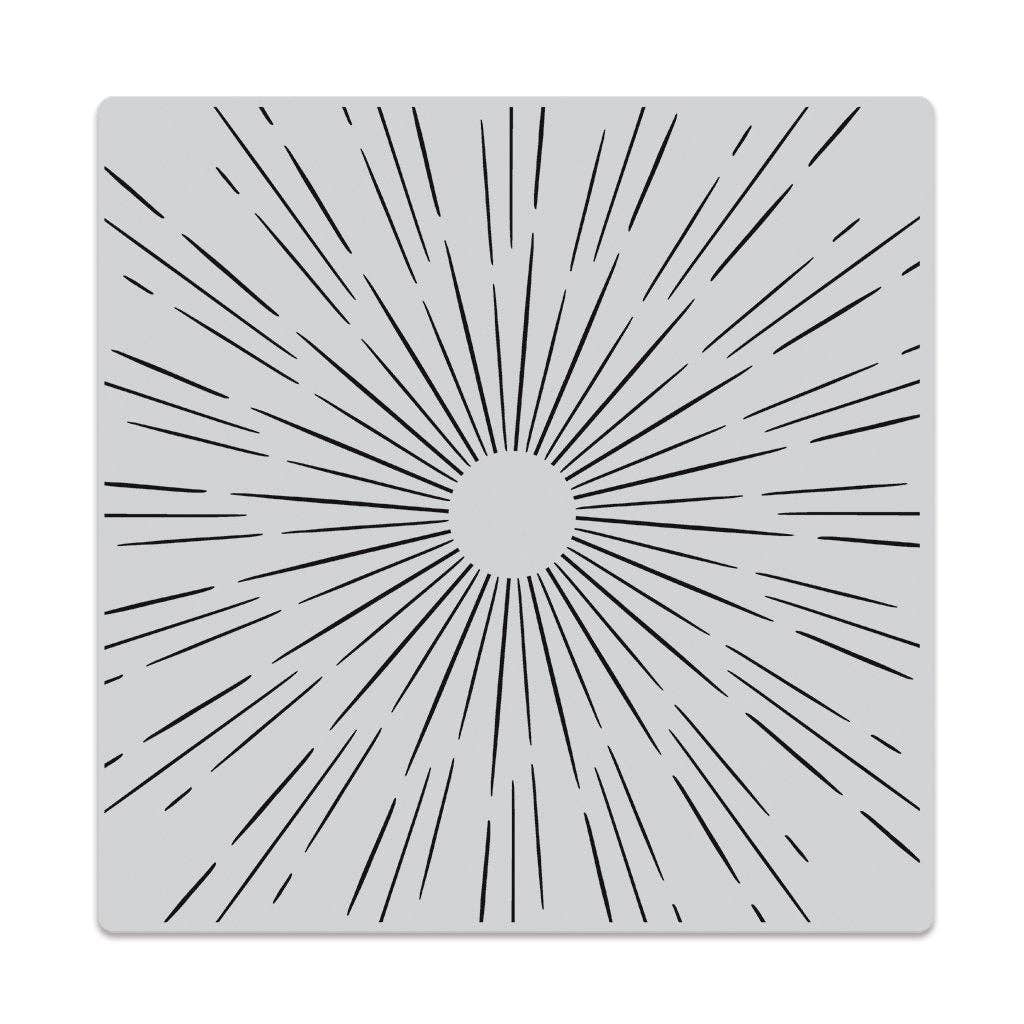 Sun Ray Handmade Rubber Cling Stamp