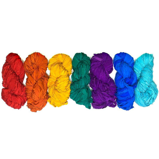 Silk Chiffon Ribbon Ombre - Rainbow Colors