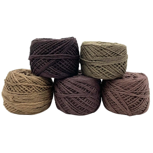 DK Weight Naturally Herbal Dyed Recycled Silk Yarn - Browns & Greys