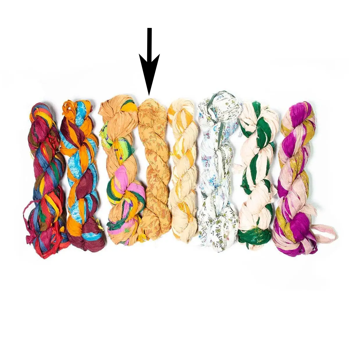 Warm Neutrals 5 styles Darn Good Yarn - Chiffon Ribbon Yarn - Single Skein